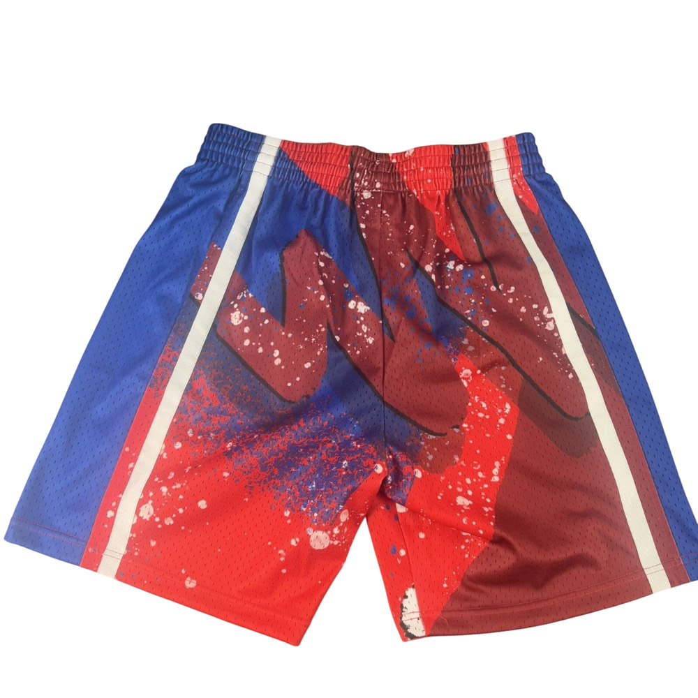 Mitchell & Ness NBA 76ers 1996 Hyper Hoops Swingman Shorts Red Scarlet Men’s L - Picture 11 of 13